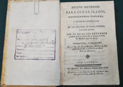 Nuevo Méthodo para curar Flatos, Hypocondria, Vapores y Ataques Hystéricos