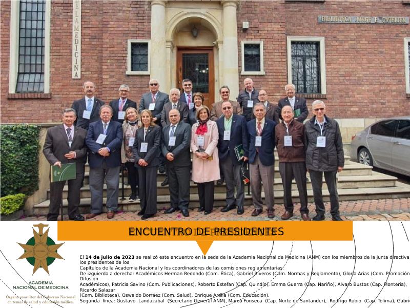 Encuentro Presidentes de Capítulos en la Academia Nacional de Medicina