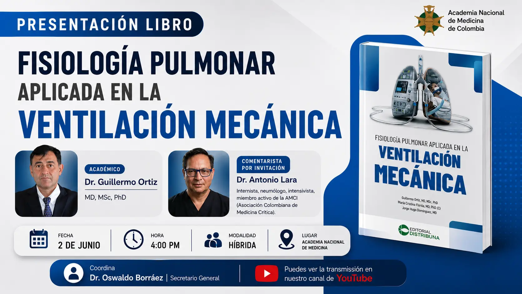 Presentación libro Fisiología Pulmonar Aplicada en la Ventilación Mecánica